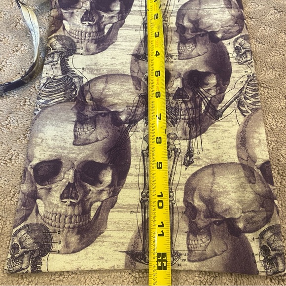 Bag, Drawstring Skull and Skeleton Print - Picture 3 of 8
